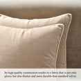 thumbnail image 2 of A1HC Set of 2 Luxurious Soft Velvet Throw Pillow Covers Only, 18"x18", Khaki, Decorative Cushion Covers with Hidden YKK Zipper for Sofa or Bed, 2 of 7