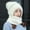 White, variant on SCSAlgin Integrated Ear Protection Windproof Scarf Winter Warm Knitted Hat Scarf