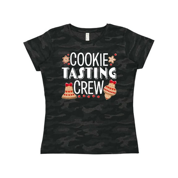 Inktastic Christmas Cookie Tasting Crew with Holiday Cookies Women's T-Shirt