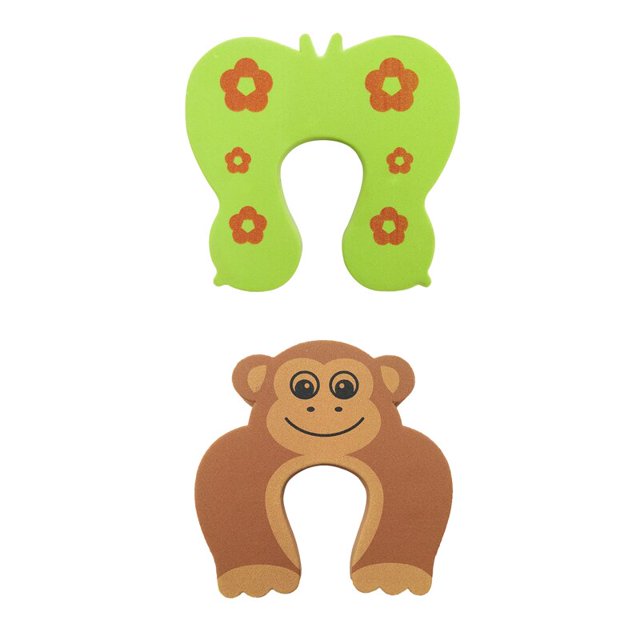 Topes de puerta a prueba de niños para bebés, 2 uds., protección de seguridad para los dedos, prevención de ruido, Color aleatorio Tan Jianjun unisex