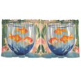 thumbnail image 7 of Yayeee Kitchen Curtains Set of 2 Light Filtering 57"x36" Over Sink Window Panels, Blue Goldfish Bowl, 7 of 7