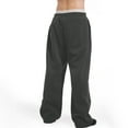 thumbnail image 5 of Domuza Men's Baggy Sweatpants Wide Leg Open Bottom Lounge Sweat Pants Casual Stylish Elastic Waist Relaxed Fit Sport Pants with Pockets Dark Gray M, 5 of 6