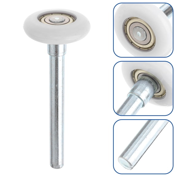 ROSENICE Nylon Pulley Heavy Duty Rollers Garage Door Door Wheels Rollers With Stem Nylon Ball-bearings 12.00X4.50X4.50CM