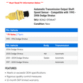 thumbnail image 2 of Automatic Transmission Output Shaft Speed Sensor - Compatible with 1995 - 2006 Dodge Stratus 1996 1997 1998 1999 2000 2001 2002 2003 2004 2005, 2 of 2