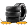 thumbnail image 6 of 15 Ton (33,000 Lb) Heavy Duty Machinery Moving Skate - 9 PU Roller Industrial Equipment Mover, Alloy Steel Low-Profile Dolly for Shop, Warehouse & Garage, 6 of 12