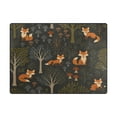 thumbnail image 5 of Yayeee Area Rugs for Living Room 5.2'x4' Non Slip Washable Bedroom Floor Carpet, Green Forest Fox Pattern, 5 of 5