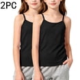 thumbnail image 3 of Cethrio Girls Knitted Tank Tops, Summer Soft 2 Piece Sleeveless Kids Undershirts Black Size 1-2 T, 3 of 3