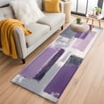 thumbnail image 2 of Purple Grey Washable Area Rug 2x6 111 Graffiti Art Abstract Mottled Color Block Modern Low-Profile Area Rugs with Non Slip Backing Indoor Floor Carpet for Entrance Living Room Bedroom Home Office, 2 of 9