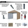 thumbnail image 2 of ABCCANOPY 10ft x 10ft Easy Pop up Outdoor Canopy Tent With 2 Side Walls, Khaki, 2 of 5