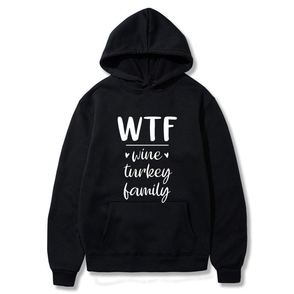AOOCHASLIY Women Winter Coat Fashion Women's Letter Fashion Brushed Hooded Casual Sweatshirt