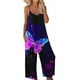 thumbnail image 1 of ICHUANYI Clearance Women Print Jumpsuit Pajamas Casual Sling Wide Leg Long Pants(Multicolor, M) ICHUANYI WER2023080806606, 1 of 5
