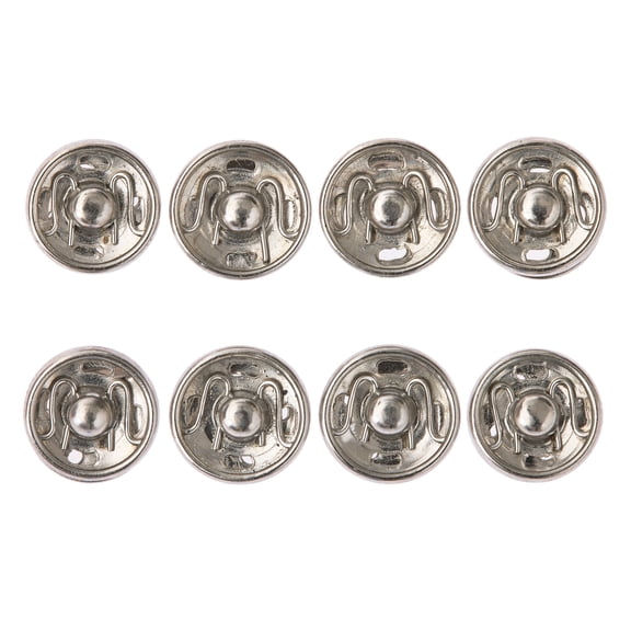 12 Packs: 8 ct. (96 total) Silver Sew-On Snaps by Loops & Threadsâ„¢