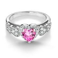 thumbnail image 4 of Gem Stone King 1.38 Ct Heart Shape Pink Mystic Topaz 925 Sterling Silver Ring, 4 of 6
