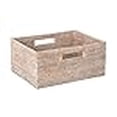 thumbnail image 3 of KOUBOO La Jolla Rattan Shelf Handles, Medium, White-Wash Storage Basket, 3 of 4