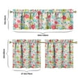 thumbnail image 6 of Kitchen Curtains and Valance Set 24 Inch Tier Pioneer Colorful Floral Curtains Small Drapes for Cafe Living Room Bathroom Farmhouse 3 Pieces Set Rod Pocket, 6 of 6