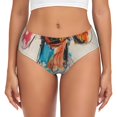 thumbnail image 1 of Balery Colorful Dachshund Art Ropa Interior de Algodón para Mujer con Dibujo – Braguitas Cómodas y Elásticas, Estilo Clásico-3X-Large, 1 of 6