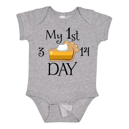 

Inktastic My First Pi Day- Slice of Apple Pie Gift Baby Boy or Baby Girl Bodysuit