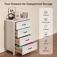 thumbnail image 6 of Asofer 4-Drawer White Dresser for Bedroom, Modern Wood Chest with Metal Handle, 6 of 8