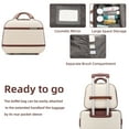 thumbnail image 5 of Lulusail Luggage Sets 6 Piece with two Cosmetic Case, Expandable(Only 28 & 24") Hardside Luggage with 360° Spinner Wheels, Durable Luggage Set Clearance For Women Men, Cream, 5 of 8