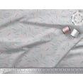 thumbnail image 2 of Soimoi Gray Poly Georgette Fabric Bubbles & Penguin Watercolor Print Fabric by the Yard 52 Inch Wide, 2 of 3