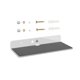 thumbnail image 4 of Soporte de sonido para montaje en pared, ahorra espacio con tornillos, herrajes, estante universal resistente Blanco, 4 of 9