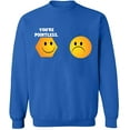 thumbnail image 2 of OXI Crewneck Sweatshirt - You're Pointless,Basic Casual Sweatshirts for Men's and Women Fleece Sweatshirt Long Sleeve- Royal Blue 3X-Large, 2 of 2