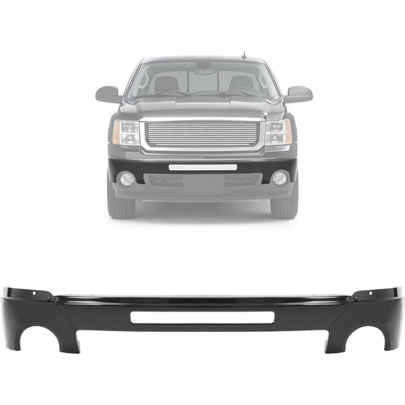Kojem Front Bumper Face Bar for 2007-2013 Chevy Chevrolet Silverado GMC Sierra 1500 2500 3500 HD W/Fog Light Holes Replacement for 15902856, 15901505, GM1002832 Steel Powder Coated Black
