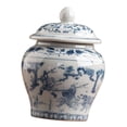 thumbnail image 1 of Luzkey Ceramic Tea Storage Jar Tea Container with Airtight Lid Table Decoration Durability Multifunctional Household Sealed Storage Style C, 1 of 8
