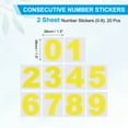 thumbnail image 2 of Uxcell Reflective Number Stickers, Vinyl Mailbox Number Decals Self-Adhesive Yellow 1.5", 2 of 6