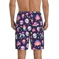 thumbnail image 4 of Lsque Skull mushroom space Mens Sleep Pajama Shorts,Short Pajama Pants, Cotton Ultra-Soft Knit-3X-Large, 4 of 9