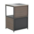 thumbnail image 3 of Sunjoy 25 x 21 in. Storage Cabinet Modular Kitchen Island Counter with Stainless-Steel Countertop, Open and Closed Storage Kitchen Shelf and Cabinet, 3 of 8