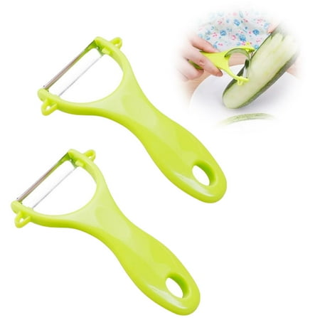 

Chok 2Pcs Vegetable Potato Peelers for Kitchen Ceramic Apple Fruit Peeler Set with Sharp Blade，Carrot Y Peeler Utral Fast Peeling without Rust for Kitchen