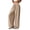 Khaki Blue Stripe, variant on Women Drawstring Striped Pants Loose Wide Leg Trousers Casual Low Waist Pants Comfy Lounge Pants Pink Blue Stripe M