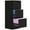 Black, variant on HOMCOM 4 Drawer File Cabinet with Lock Filing Cabinet for A4 Letter White
