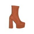 thumbnail image 2 of Botín De Plataforma Alta Inspo Versace Lycra Piel Sintético Camel Para Mujer Platonia  MAFER-02-CAMEL, 2 of 8