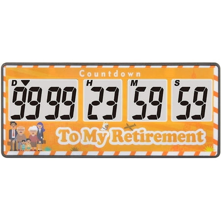 Runleader Digital 9999 Day Countdown Event Reminder Timer Countdown LCD Yellow Clock Retirement