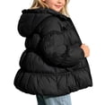 thumbnail image 2 of Jalioing Toddler Girls Puffer Coat Winter Fashion Thermal Long Sleeve Zipper Up Puffy Jacket Kids Outerwear with Hood, 2 of 5