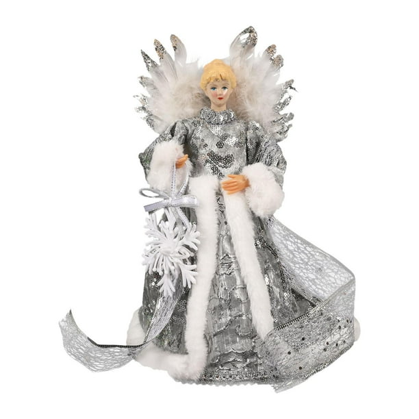 Figura de ángel de Navidad para la copa del de Navidad, decoración navideña de dibujos animados, muñeco de ángel para la oficina, mesa de año Estilo E