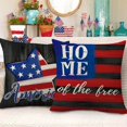 thumbnail image 5 of Memorial Day Home of The Free Decorative Throw Pillow Covers 18 x 18 Set of 4, July 4th Patriotic America Love Star Outdoor Pillowcase, Veterans Day Freedom Liberty Cushion Case Home Decor, 5 of 6