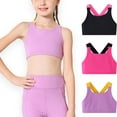 thumbnail image 4 of ZACPNCV Girls Tank Tops Double Lined Crop Sleeveless Crew Neck Racerback Dance Athletic Teen Kid Tops Purple 6-7 Years, 4 of 4