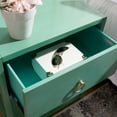 thumbnail image 4 of SAFAVIEH Yudi Solid 1 Drawer 1 Shelf Nightstand, Turquoise, 4 of 7