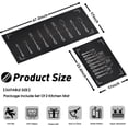 thumbnail image 2 of Black Kitchen Rugs and Mats Non Skid Washable Absorbent Microfiber Kitchen Mat for Floor, Kitchen Mat Set of 2 Black Kitchen Decor Stain Resistant 17"x47"+17"x30", 2 of 6