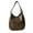 Coffee, variant on Vintage Women Large Capacity Faux Leather Tote Shoulder Hobo Bag,Yellow Brown