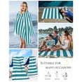 thumbnail image 5 of Teal Striped Beach Towels Oversized Super Absorbent, Simple Art Vertical Stripe Farmhouse Lightweight Bath Towel Quick Dry Sets For Bathroom/Pool/Rv Camping/Beach Play/Gym Room/Picnic 35"x70", 5 of 8