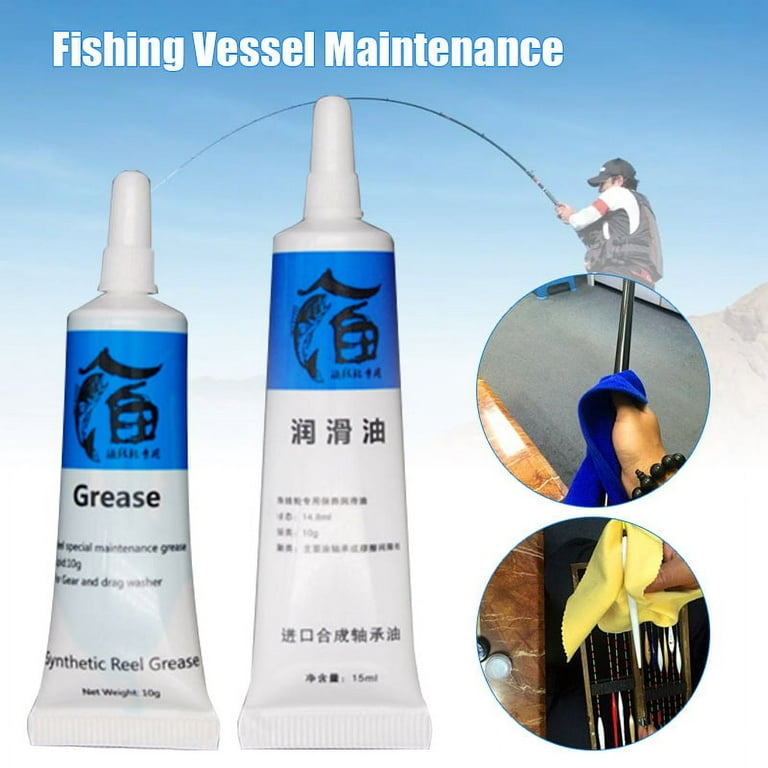 Karcher 2Pcs Fish Wheel Bearing Lubricant Fishing Reels Oil Lubricant  Grease For Universal Reel 