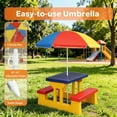 thumbnail image 3 of Costway Kids Picnic Table Set W/Removable Umbrella Indoor Outdoor Garden Patio, 3 of 10