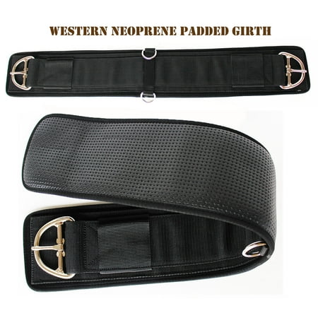 - Horse Western Riding Girth Cinch Neoprene Non-Slip Tack Black 9765