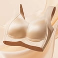 thumbnail image 7 of Zpanxa Bras for Women Full Coverage Wireless Seamless Wide Straps Breathable Everyday Bra Khaki 42BC, 7 of 7