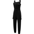 thumbnail image 2 of Women's Sleeveless Work Jumpsuit, Adjustable One Piece Jumpsuit Jumpsuit with Waistband, 2 of 5