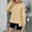 Beige, variant on Women's Long Sleeve Blouses for Fall Wine Solid Color With Shoulder To Round Neck Loose And Fashionable Tops